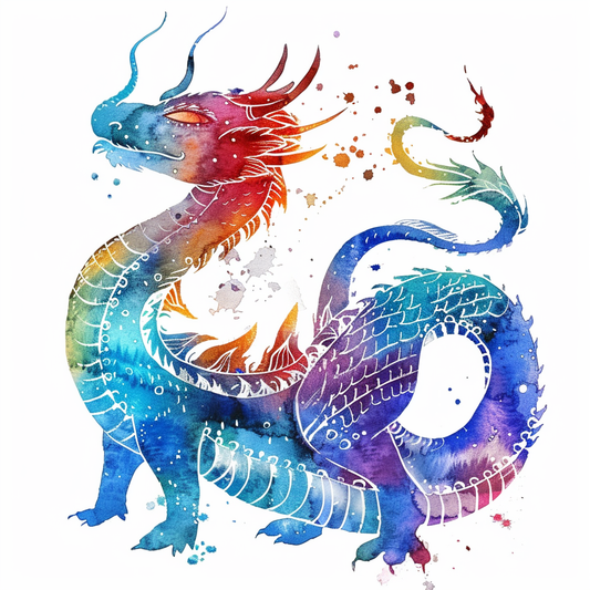 Dragon majestic Expressive surreal Vinyl Decal Sticker for Car, Laptop, Tumbler and more # F019106-4" x 4"