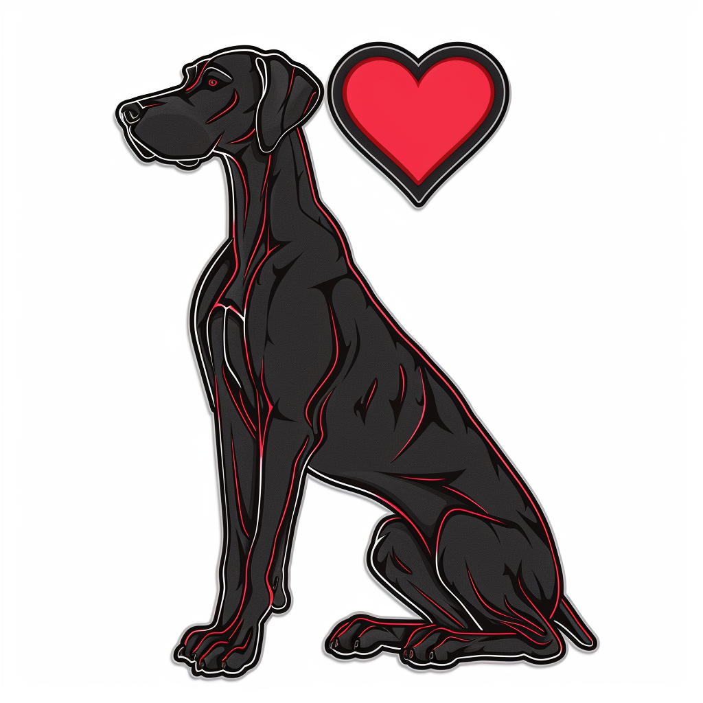 Great Dane Dog Expressive surreal Vinyl Decal Sticker for Car, Laptop, Tumbler and more # F022777