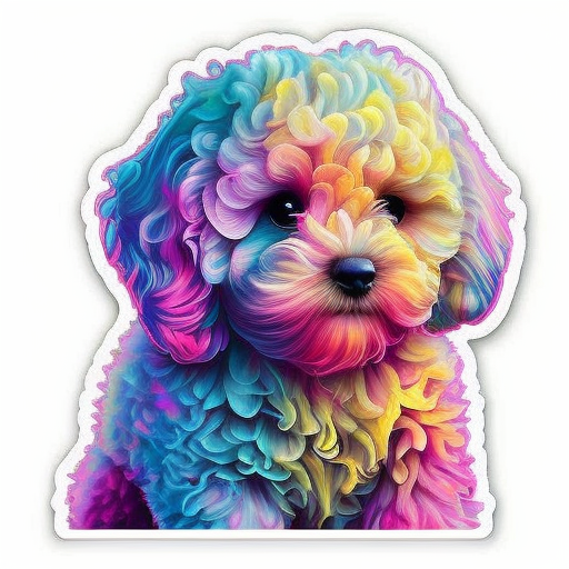 Heartcore dog Poodle Vinyl Decal Sticker for Car, Laptop, Tumbler and more # F012221