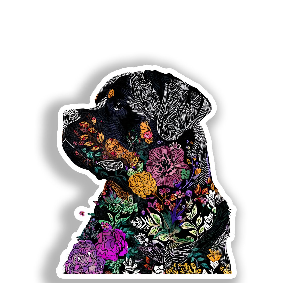 Rottweiler Dog Vinyl Decal Sticker for Car, Laptop, Tumbler and more # A018252-4" x 4"