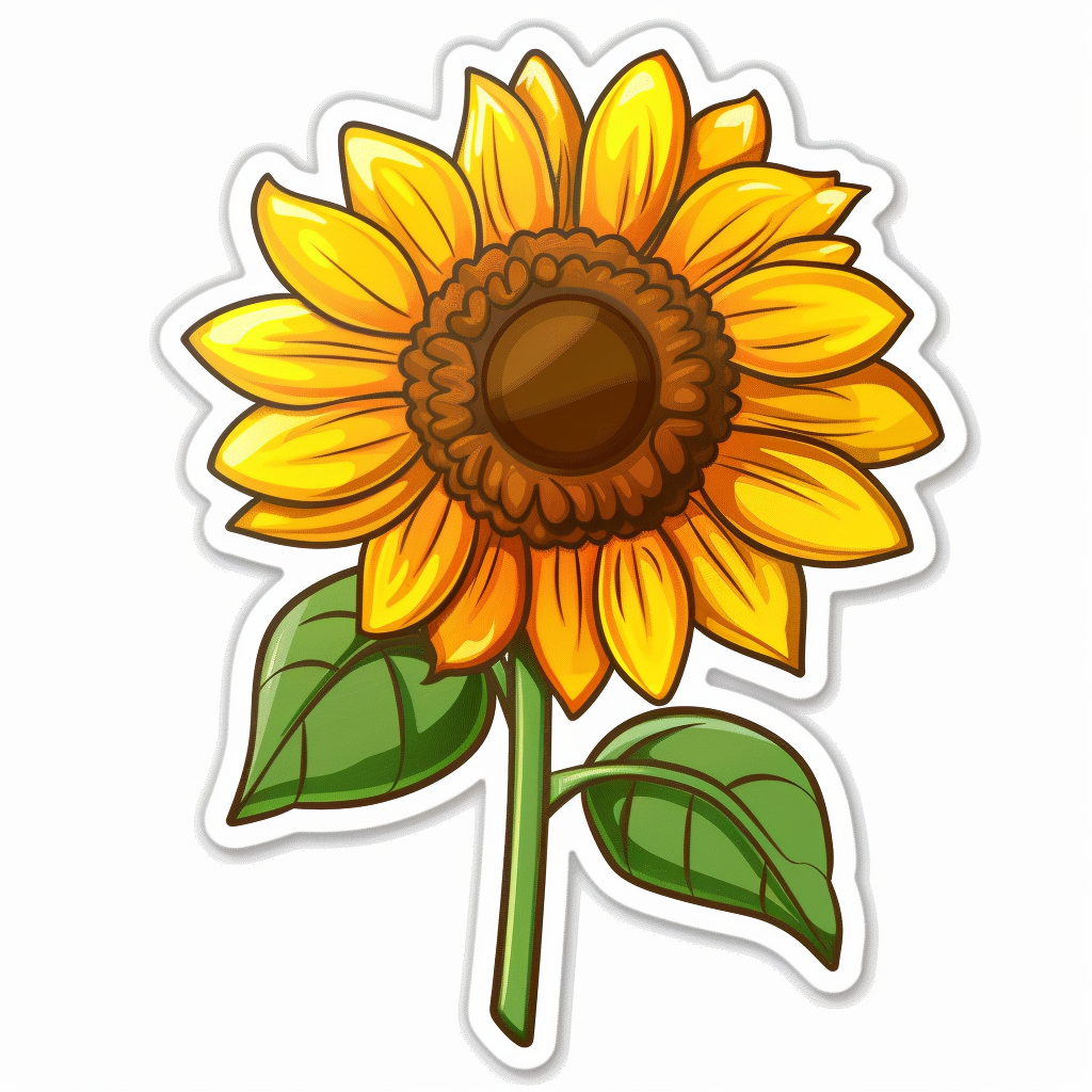 Sunflower flower majestic Expressive surreal Vinyl Decal Sticker for Car, Laptop, Tumbler and more # F022945