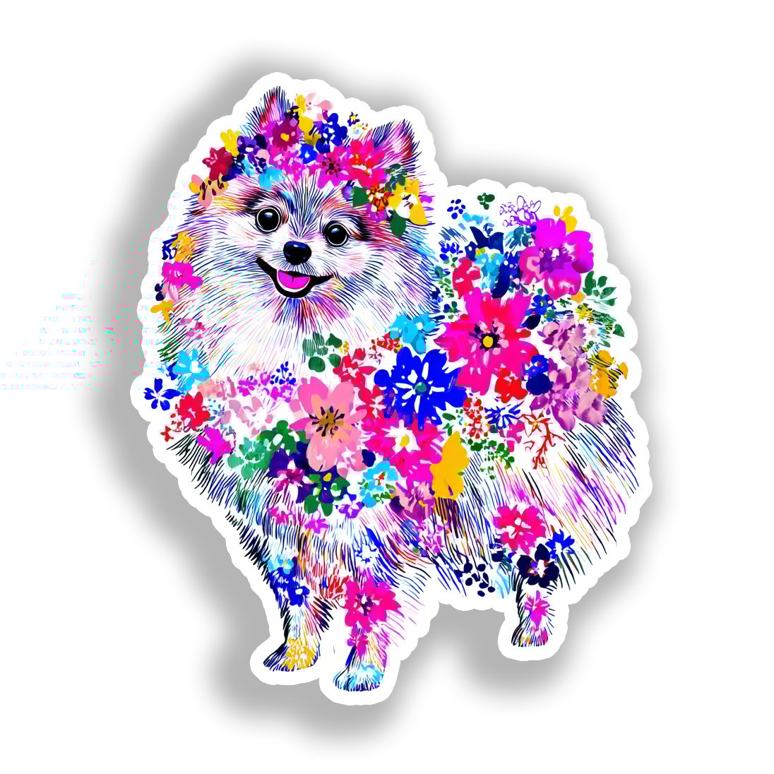Pomeranian Dog Vinyl Decal Sticker for Car, Laptop, Tumbler and more # A017427-4" x 4"