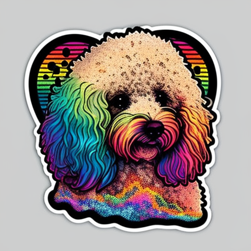 Heartcore dog Poodle Vinyl Decal Sticker for Car, Laptop, Tumbler and more # F012237
