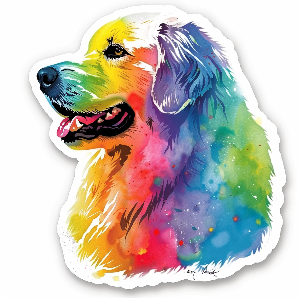 Sticker of Great Pyrenees dog  Vinyl Decal Sticker for Car, Laptop, Tumbler and more # F023628