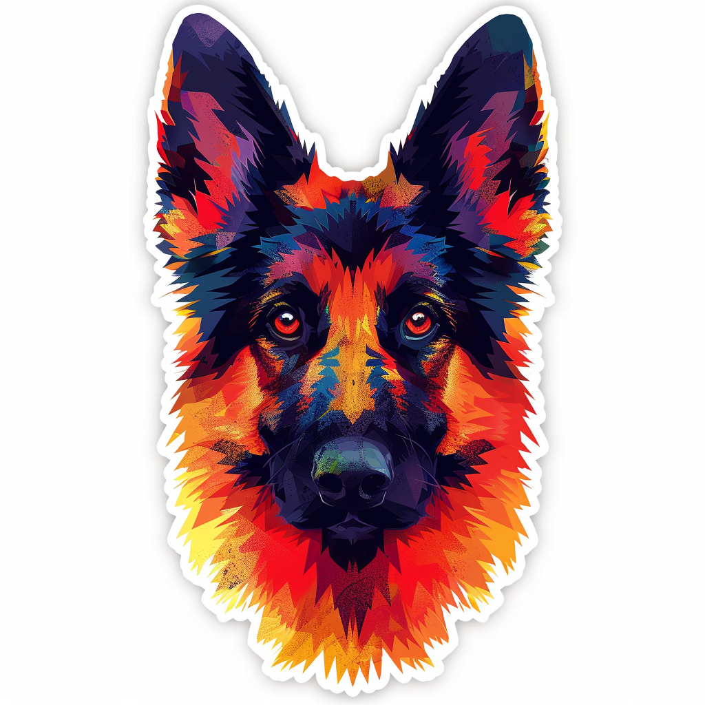 German Shepherd Dog Vinyl Decal Sticker for Car, Laptop, Tumbler and more # F07262