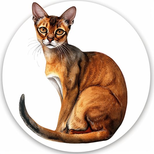 Abyssinian cat Vinyl Decal Sticker for Car, Laptop, Tumbler and more # F07757