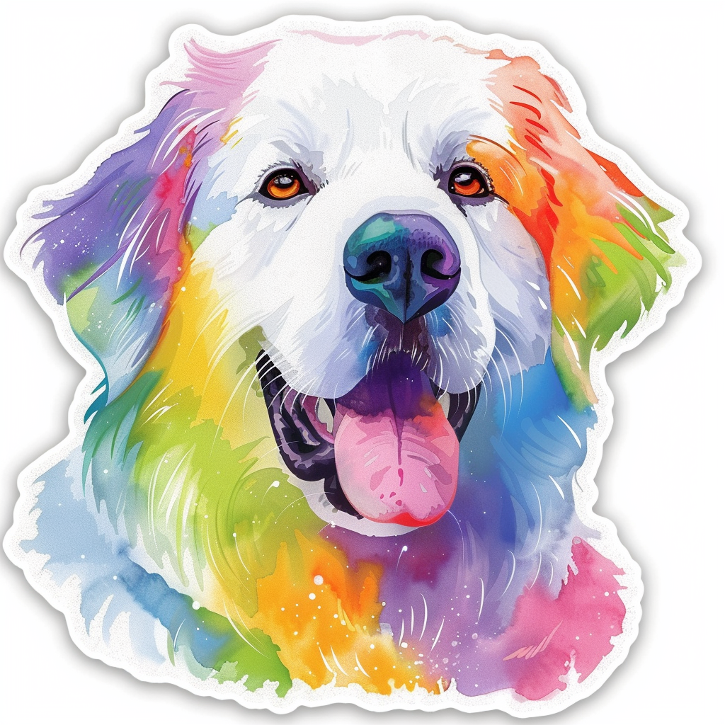 Sticker of Great Pyrenees dog  Vinyl Decal Sticker for Car, Laptop, Tumbler and more # F023588