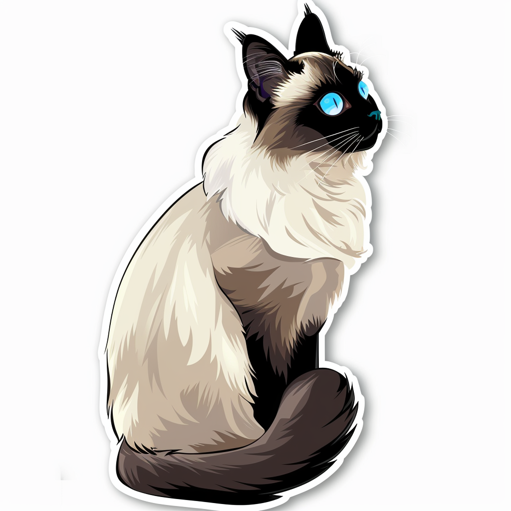 Ragdoll cat Vinyl Decal Sticker for Car, Laptop, Tumbler and more # F07608