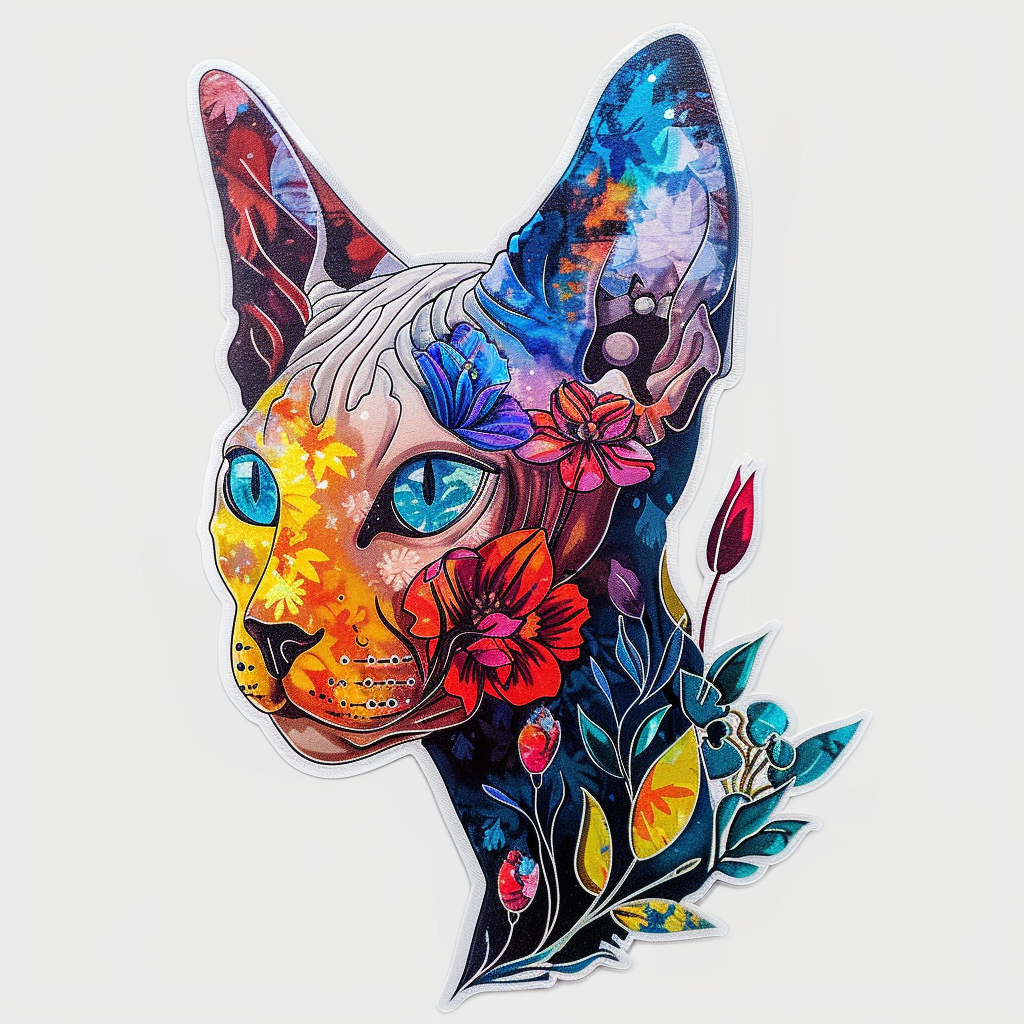 Sphynx Cat Vinyl Decal Sticker for Car, Laptop, Tumbler and more # F010063