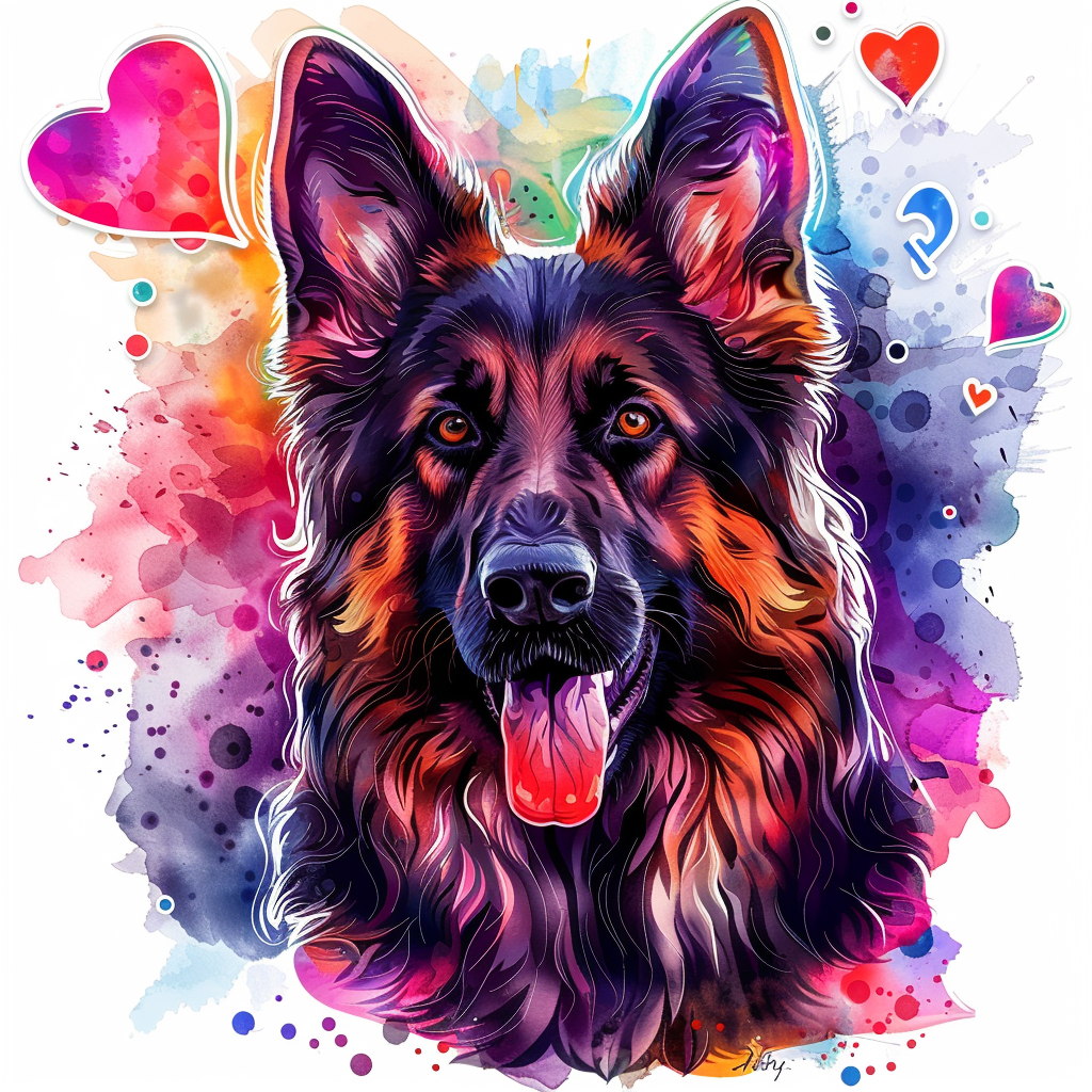 German Shepherd Dog Vinyl Decal Sticker for Car, Laptop, Tumbler and more # F011386