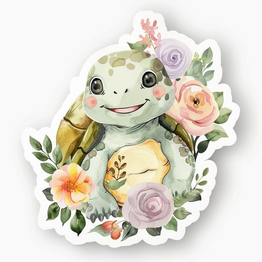 turtle majestic Expressive surreal Vinyl Decal Sticker for Car, Laptop, Tumbler and more # F022118-4" x 4"