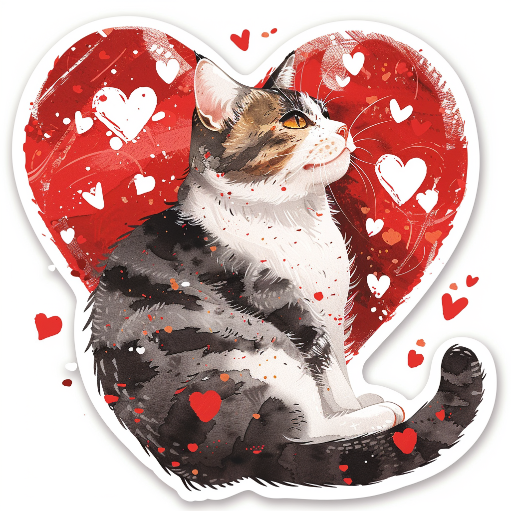 American Shorthair Cat majestic Expressive surreal Vinyl Decal Sticker for Car, Laptop, Tumbler and more # F018875