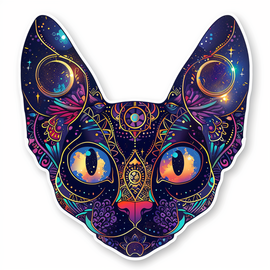 Sphynx Cat Vinyl Decal Sticker for Car, Laptop, Tumbler and more # F010007