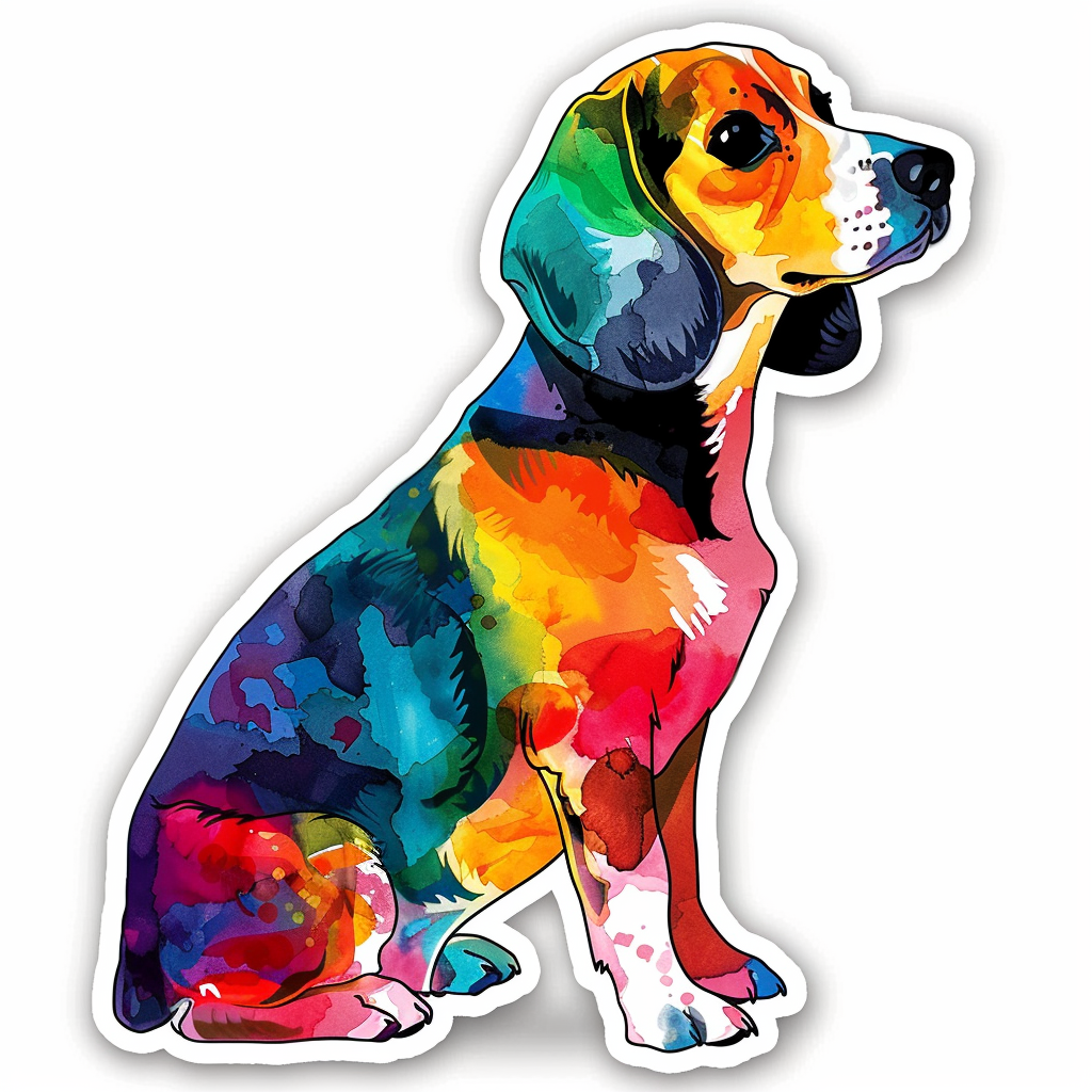 Beagle dog Vinyl Decal Sticker for Car, Laptop, Tumbler and more # F012097