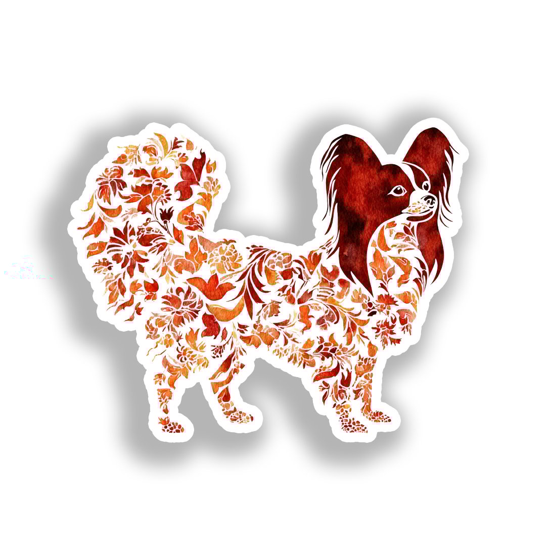 Papillon Dog Vinyl Decal Sticker for Car, Laptop, Tumbler and more # A019301-4" x 4"