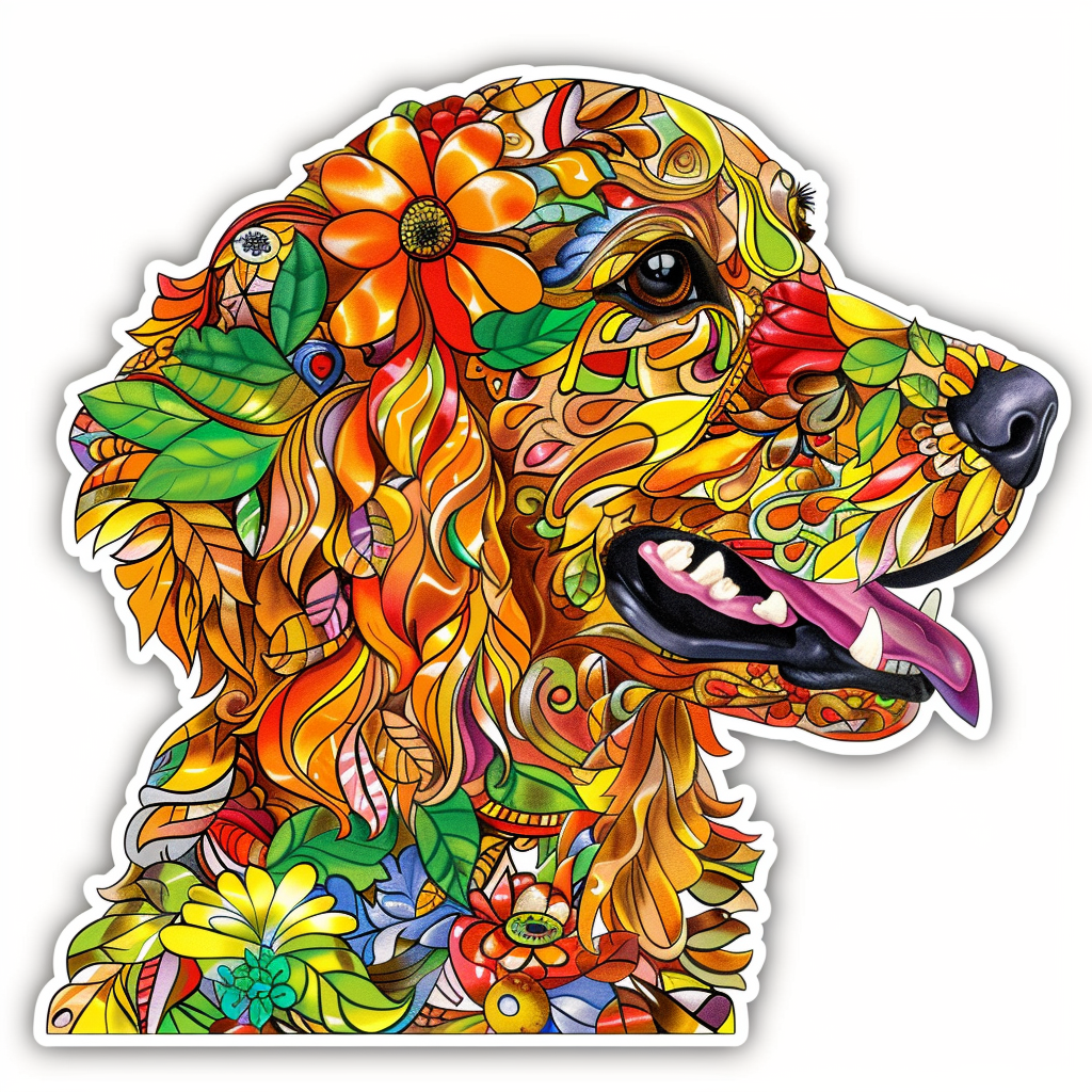 Cocker Spaniel Dog majestic Expressive surreal Vinyl Decal Sticker for Car, Laptop, Tumbler and more # F019713-4" x 4"