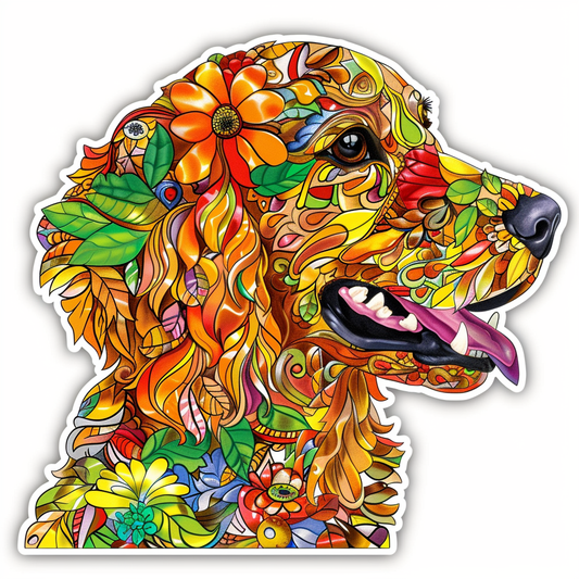 Cocker Spaniel Dog majestic Expressive surreal Vinyl Decal Sticker for Car, Laptop, Tumbler and more # F019713-4" x 4"