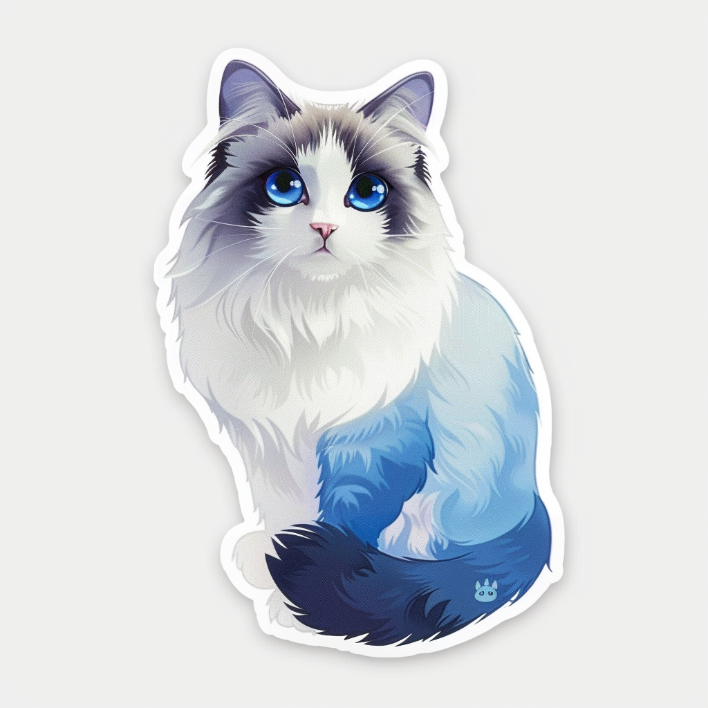 Ragdoll cat Vinyl Decal Sticker for Car, Laptop, Tumbler and more # F07766