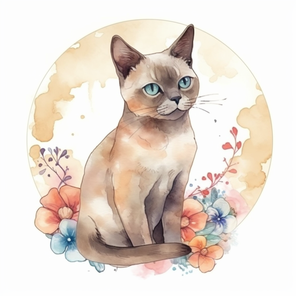 Burmese Cat Vinyl Decal Sticker for Car, Laptop, Tumbler and more # F010745