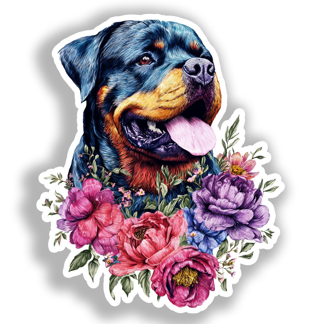 Rottweiler Dog Vinyl Decal Sticker for Car, Laptop, Tumbler and more # A019184-4" x 4"