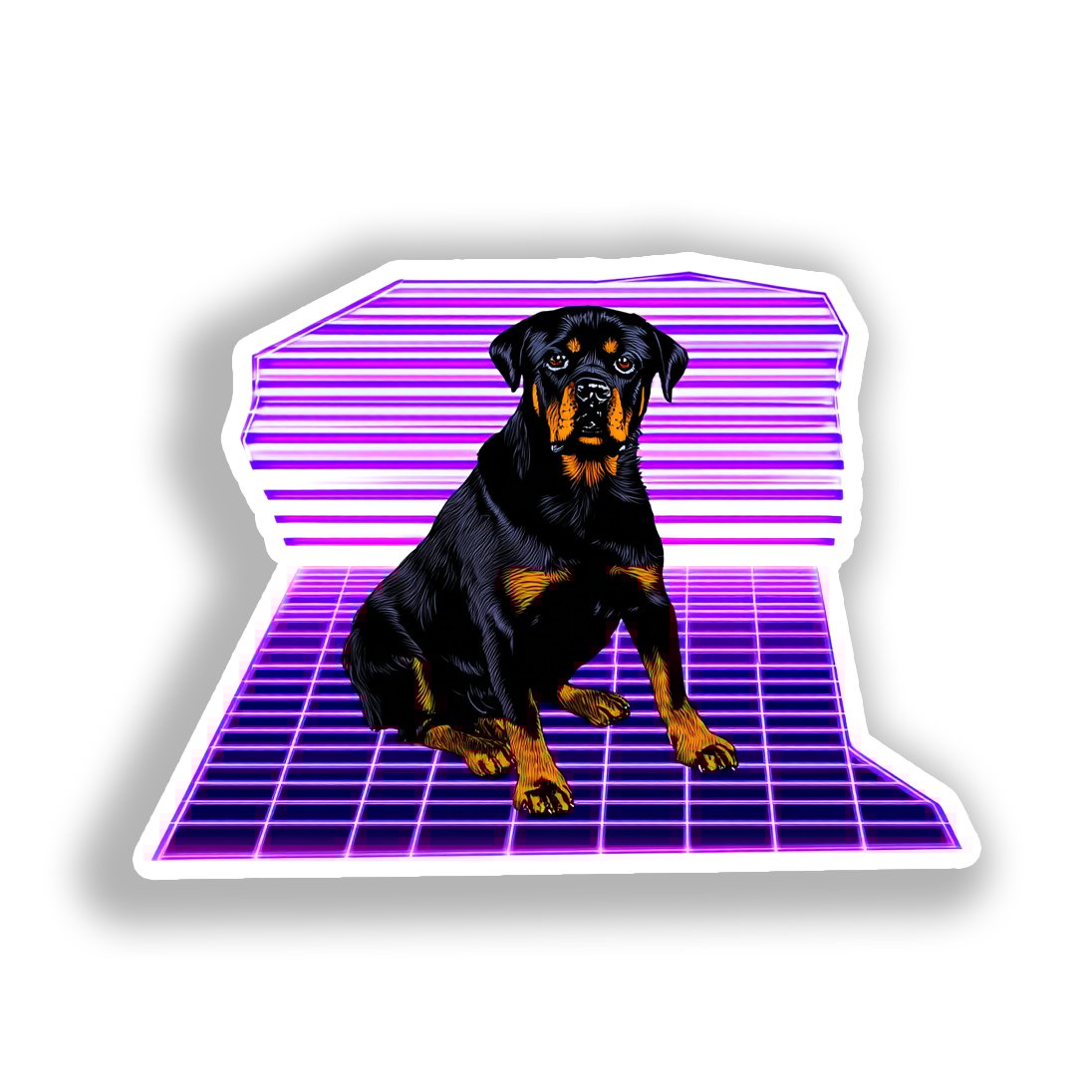 Rottweiler Dog Vinyl Decal Sticker for Car, Laptop, Tumbler and more # A018038-4" x 4"