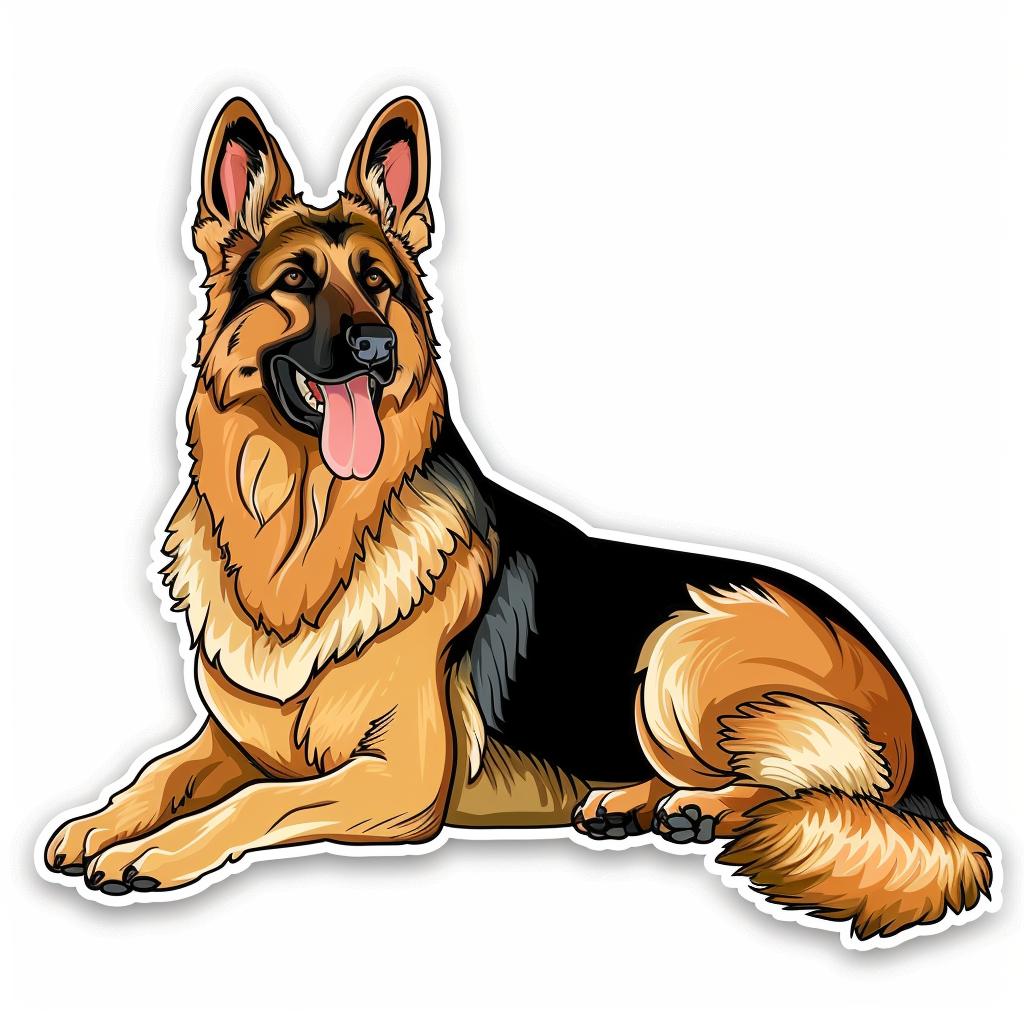 German Shepherd Dog Vinyl Decal Sticker for Car, Laptop, Tumbler and more # F011489