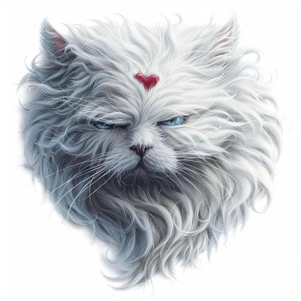 Persian Cat Expressive surreal Vinyl Decal Sticker for Car, Laptop, Tumbler and more # F016216