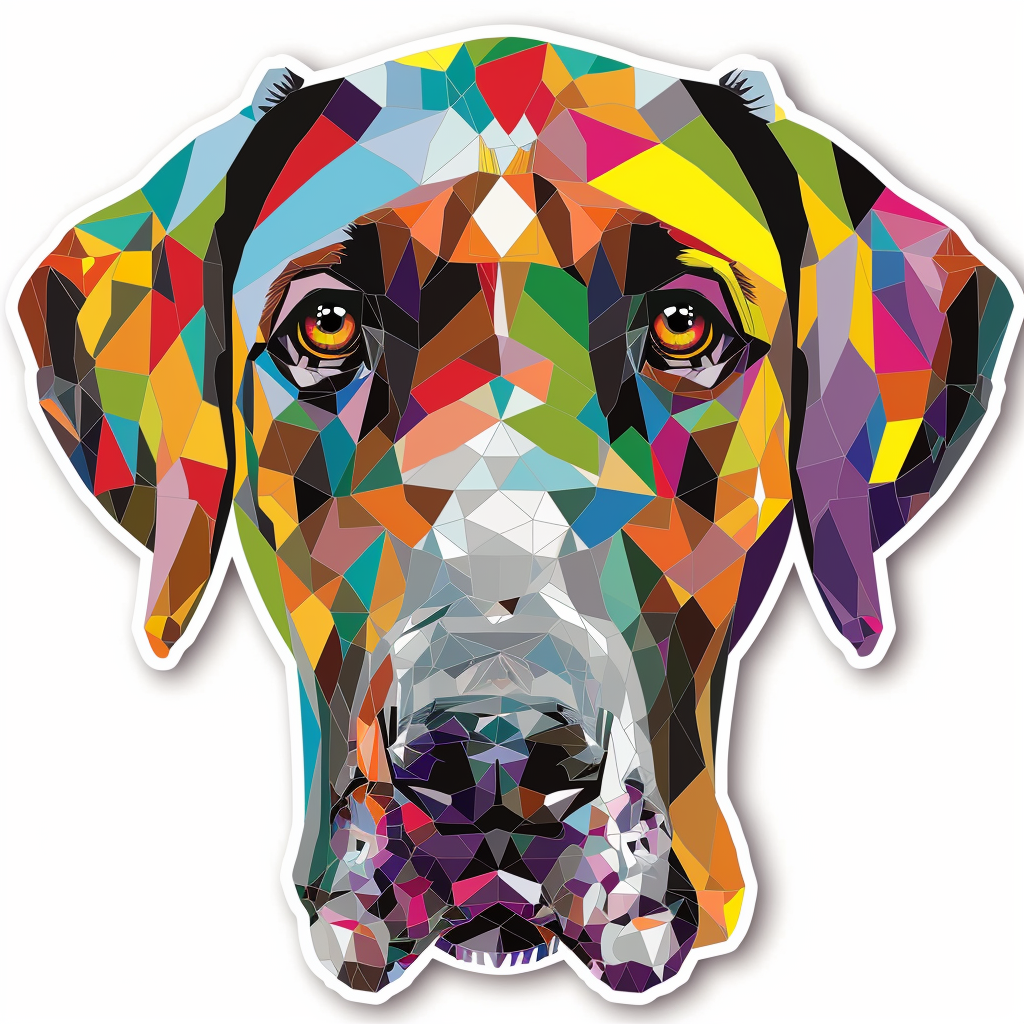 Great Dane Dog Expressive surreal Vinyl Decal Sticker for Car, Laptop, Tumbler and more # F022651