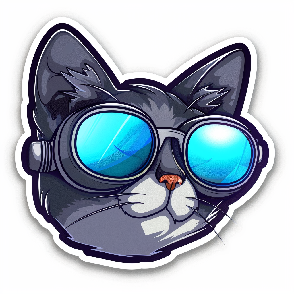 American Shorthair Cat majestic Expressive surreal Vinyl Decal Sticker for Car, Laptop, Tumbler and more # F018619