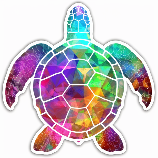turtle majestic Expressive surreal Vinyl Decal Sticker for Car, Laptop, Tumbler and more # F022141-4" x 4"