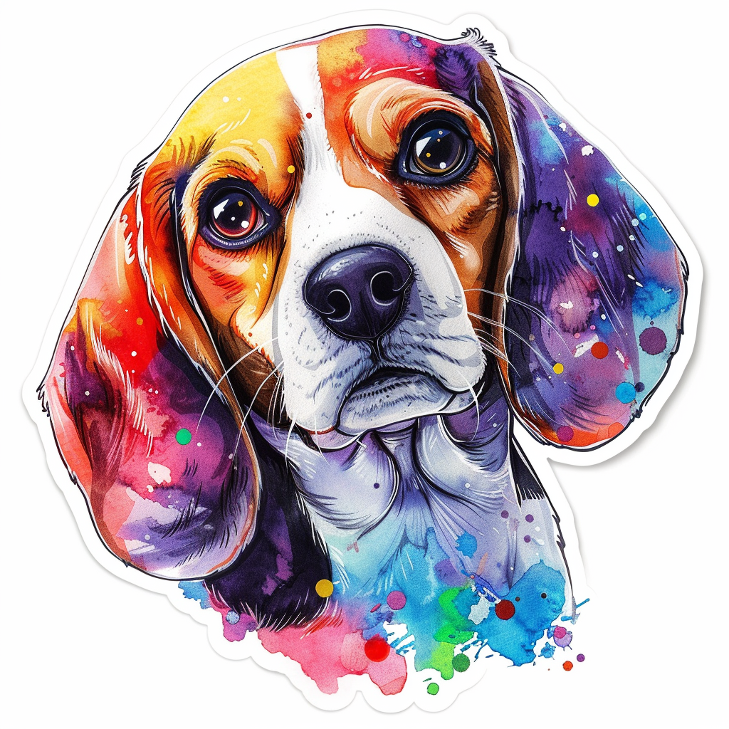 Beagle dog Vinyl Decal Sticker for Car, Laptop, Tumbler and more # F012008
