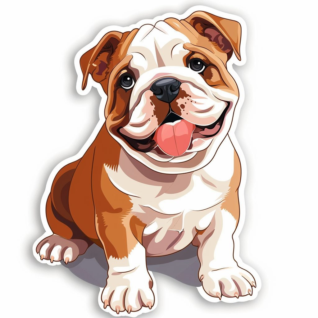 Bulldog Dog majestic Expressive surreal Vinyl Decal Sticker for Car, Laptop, Tumbler and more # F017349