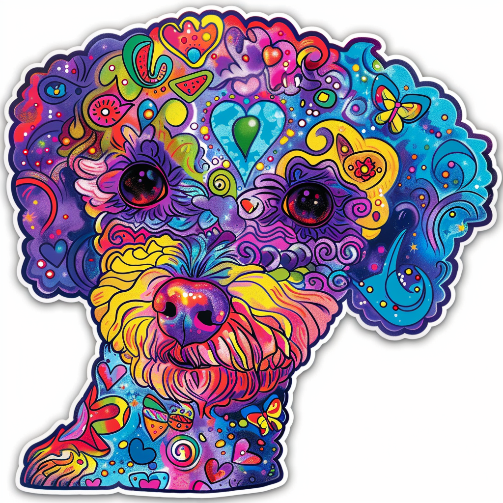 Poodle Dog heartcore Vinyl Decal Sticker for Car, Laptop, Tumbler and more # F012296