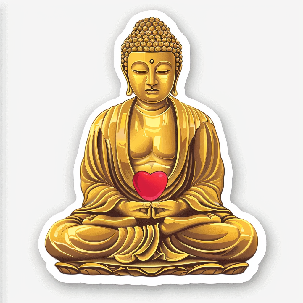 Buddha majestic Expressive surreal Vinyl Decal Sticker for Car, Laptop, Tumbler and more # F017063