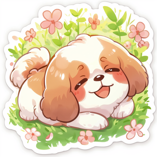 Adorable Cocker Spaniel Dog Expressive surreal Vinyl Decal Sticker for Car, Laptop, Tumbler and more # F020013-4" x 4"