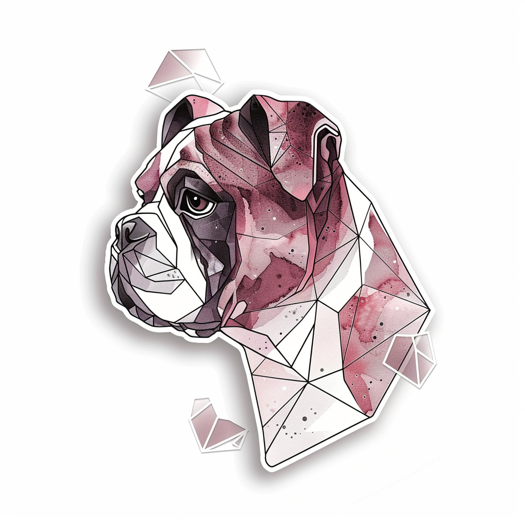 Bulldog Dog majestic Expressive surreal Vinyl Decal Sticker for Car, Laptop, Tumbler and more # F017567