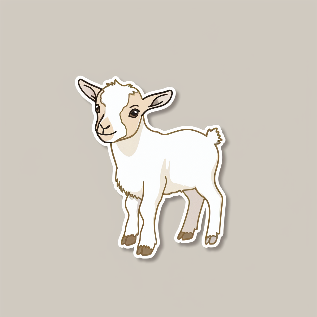Goat majestic Expressive surreal Vinyl Decal Sticker for Car, Laptop, Tumbler and more # F020727-4" x 4"