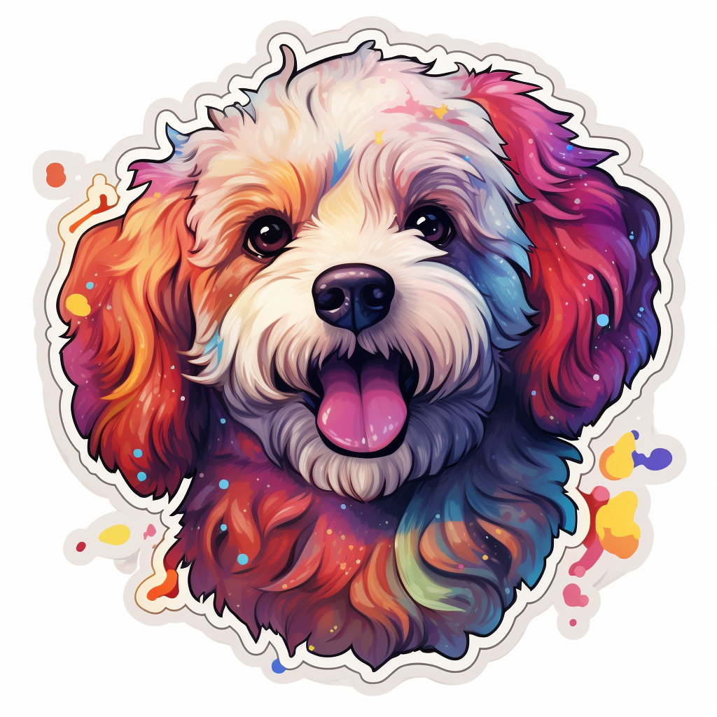 Poodle dog Cosmic Vinyl Decal Sticker for Car, Laptop, Tumbler and more # F012269