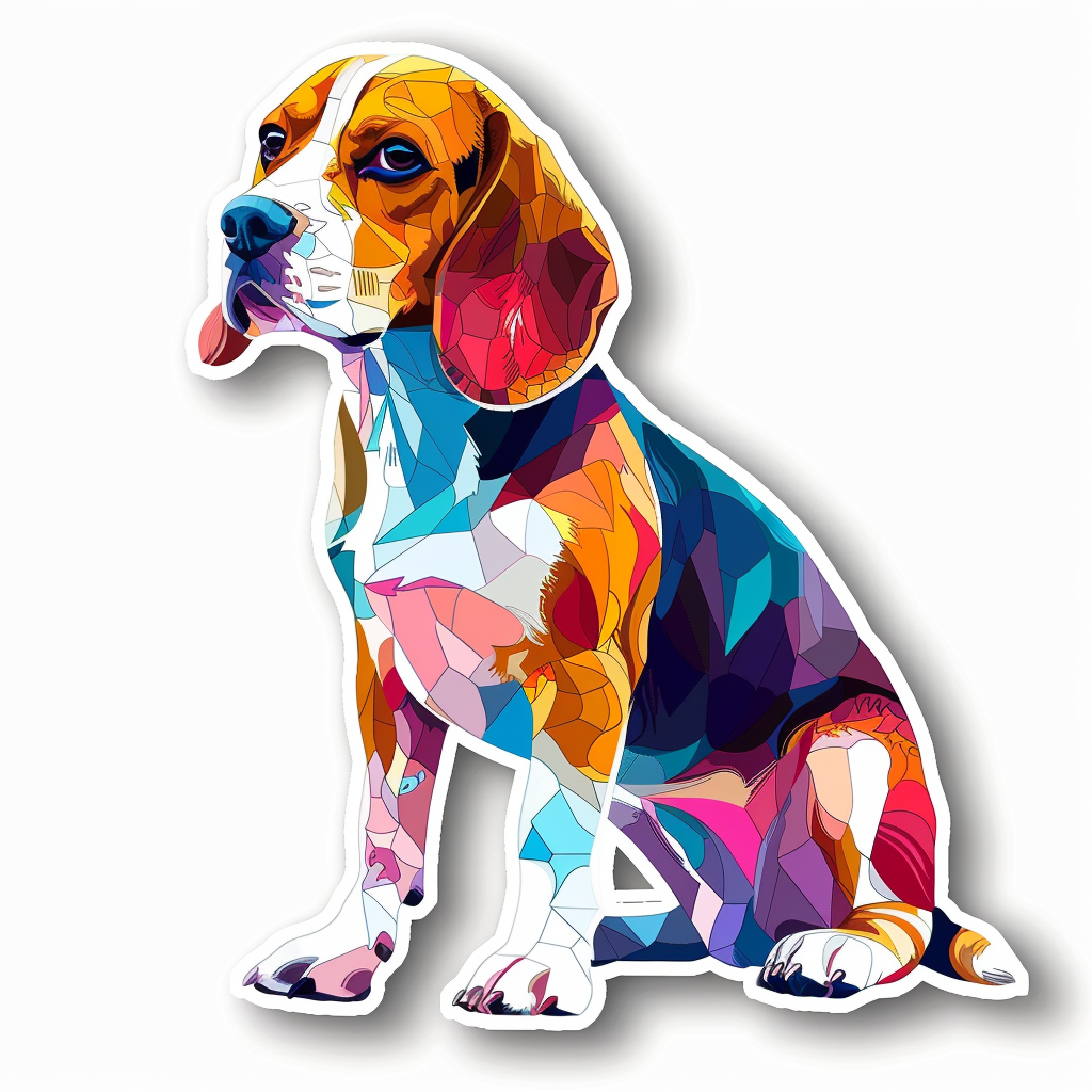 Beagle dog Vinyl Decal Sticker for Car, Laptop, Tumbler and more # F012060