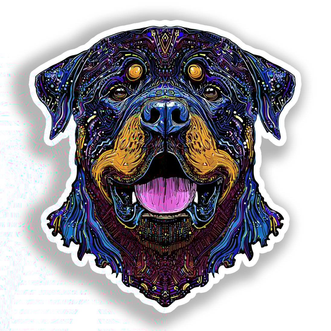 Rottweiler Dog Vinyl Decal Sticker for Car, Laptop, Tumbler and more # A018315-4" x 4"