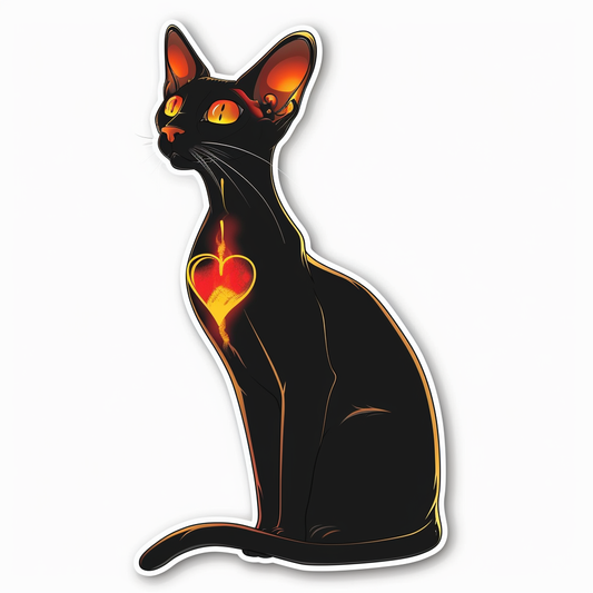 Abyssinian Cat astronaut majestic Expressive surreal Vinyl Decal Sticker for Car, Laptop, Tumbler and more # F021680-4" x 4"