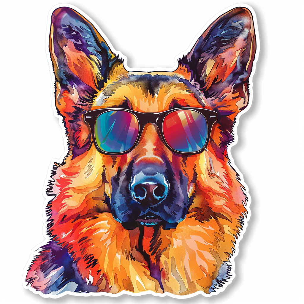 German Shepherd Dog Vinyl Decal Sticker for Car, Laptop, Tumbler and more # F011574
