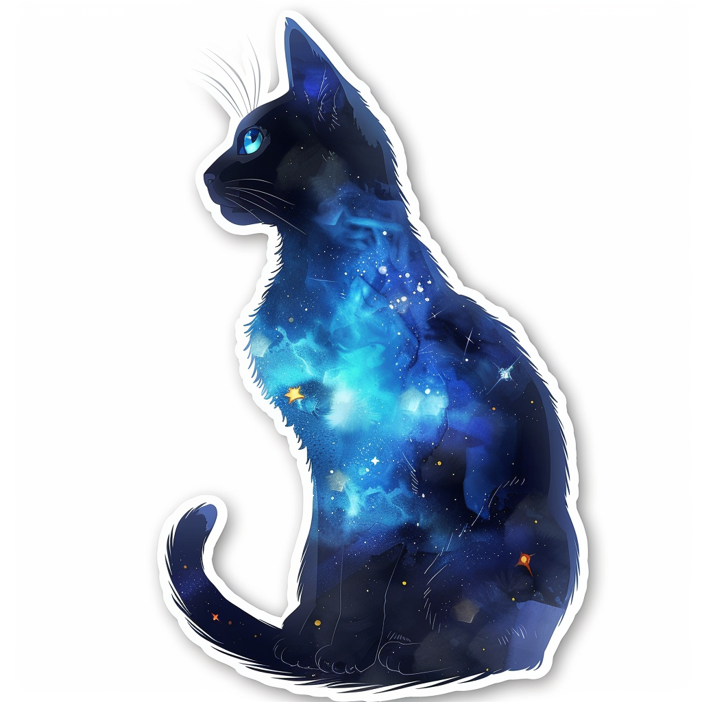 Russian Blue cat Vinyl Decal Sticker for Car, Laptop, Tumbler and more # F07886