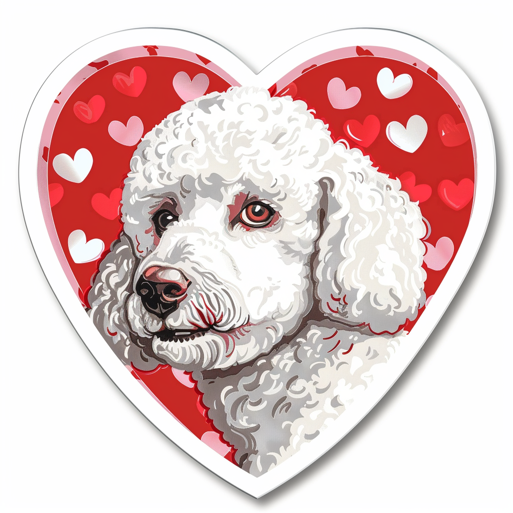 Poodle Dog heartcore Vinyl Decal Sticker for Car, Laptop, Tumbler and more # F012355