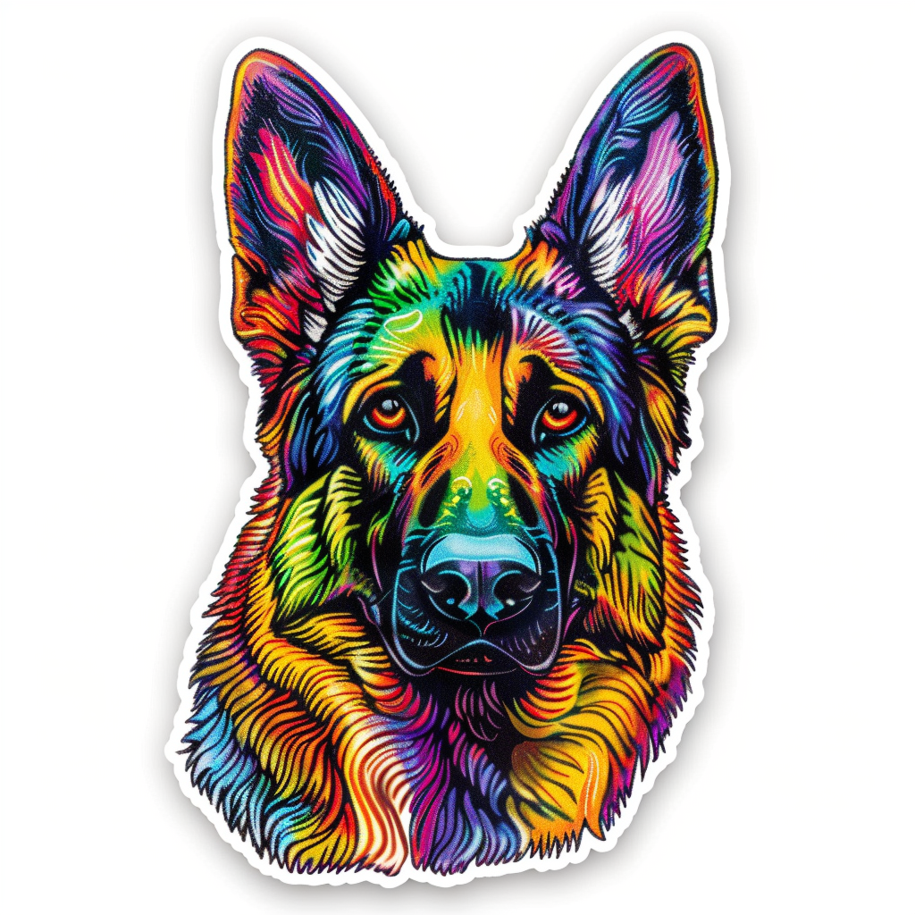 German Shepherd Dog Vinyl Decal Sticker for Car, Laptop, Tumbler and more # F011653