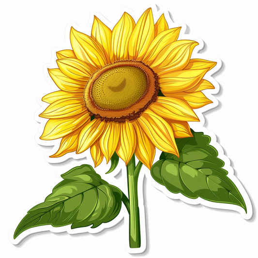 Sunflower flower majestic Expressive surreal Vinyl Decal Sticker for Car, Laptop, Tumbler and more # F022939