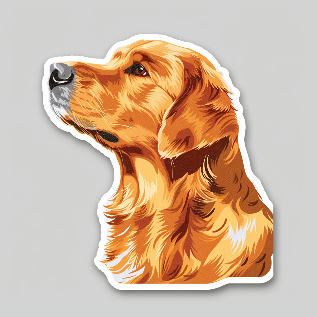 Golden Retriever Dog Vinyl Decal Sticker for Car, Laptop, Tumbler and more # F07688