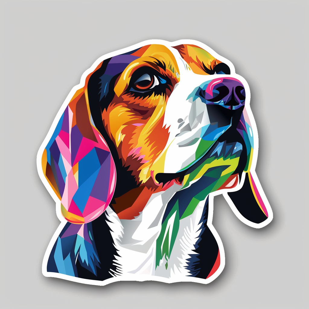 Beagle dog Vinyl Decal Sticker for Car, Laptop, Tumbler and more # F012059
