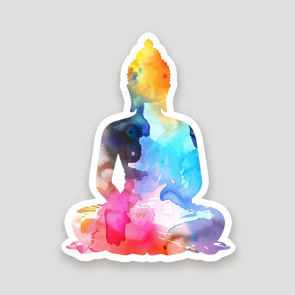 Buddha majestic Expressive surreal Vinyl Decal Sticker for Car, Laptop, Tumbler and more # F016938