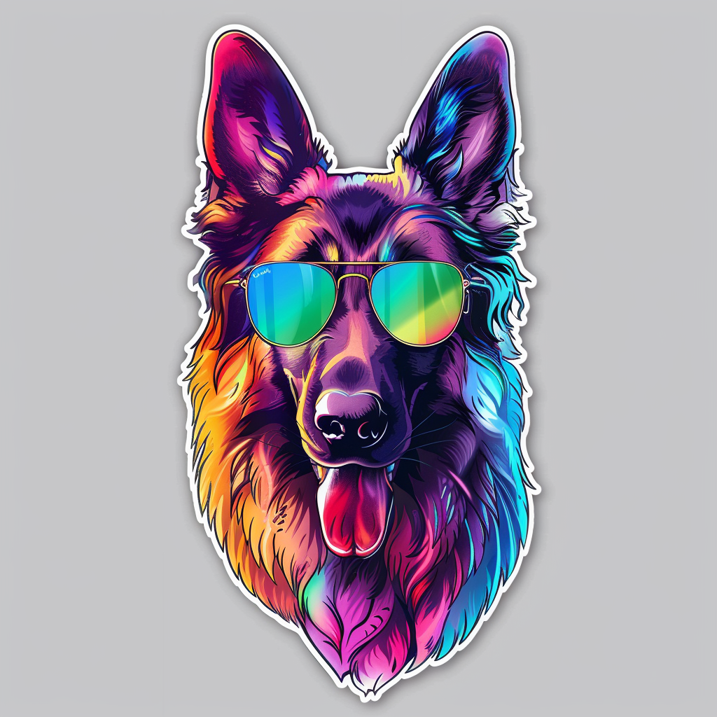 German Shepherd Dog Vinyl Decal Sticker for Car, Laptop, Tumbler and more # F011614